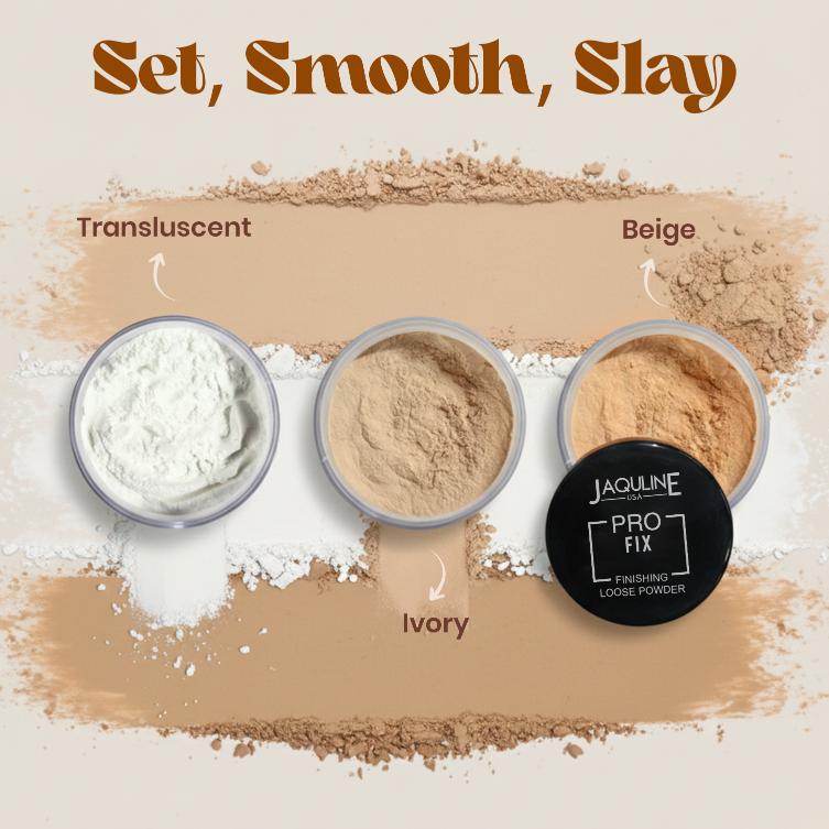 JAQULINE USA Pro Fix Finishing Loose Powder | Oil Control Matte Finish | Blurs Pores & Sets Makeup | Lightweight, Long Lastin