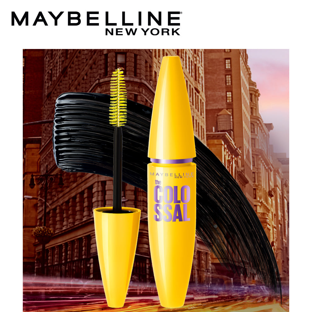 Maybelline New York Volume Express Colossal Mascara, Washable, Glam Black, 10.7g