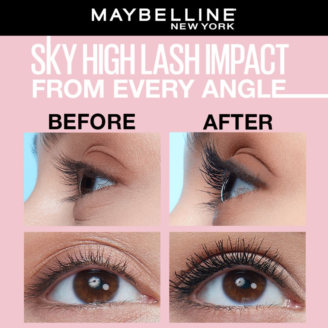 Maybelline New York Lash Sensational Sky High Waterproof Mascara, Lengthening & Volumizing Mascara With Bamboo Extract & Fibr