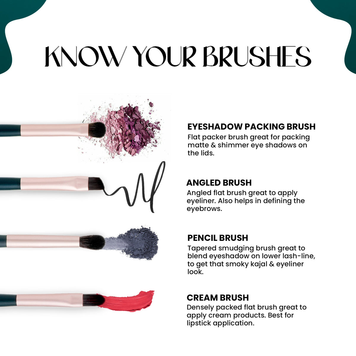 MARS Tools of Titan Brush Set of 8 with Holder | Face Makeup Brush Set with Ultra Soft Bristles (PACK OF 8)