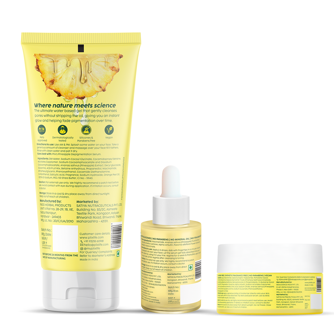 Plix Combo Pack Pigmentation cream/serum/facewash