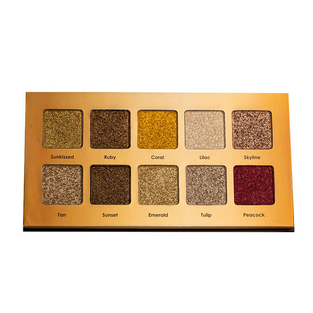 10 Color Metallic Eyeshadow Palette (Gemstones Collection)