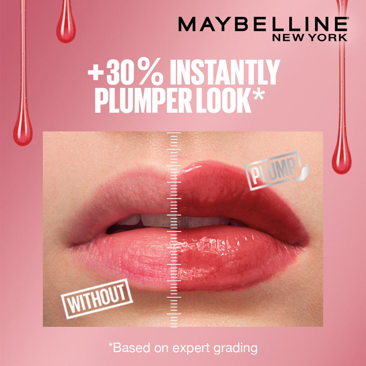 Maybelline New York Lifter Plump - Plumping Lip Gloss, Pink Sting , 5ml
