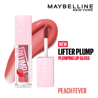 Maybelline New York Lifter Plump - Plumping Lip Gloss, Peach Fever, 5ml