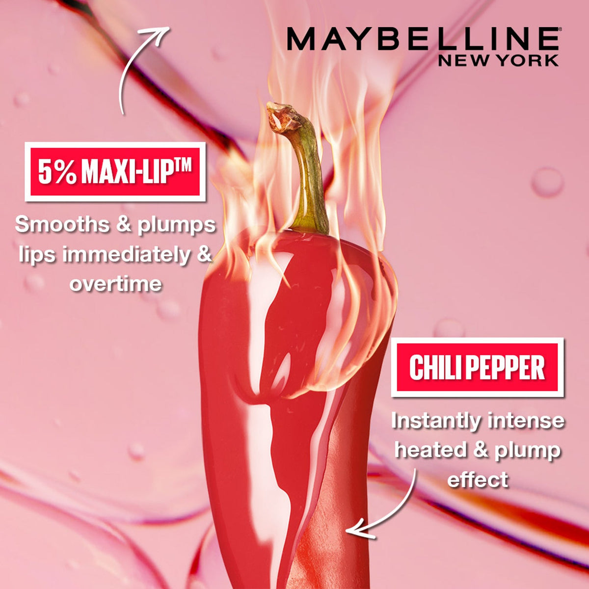 Maybelline New York Lifter Plump - Plumping Lip Gloss, Peach Fever, 5ml