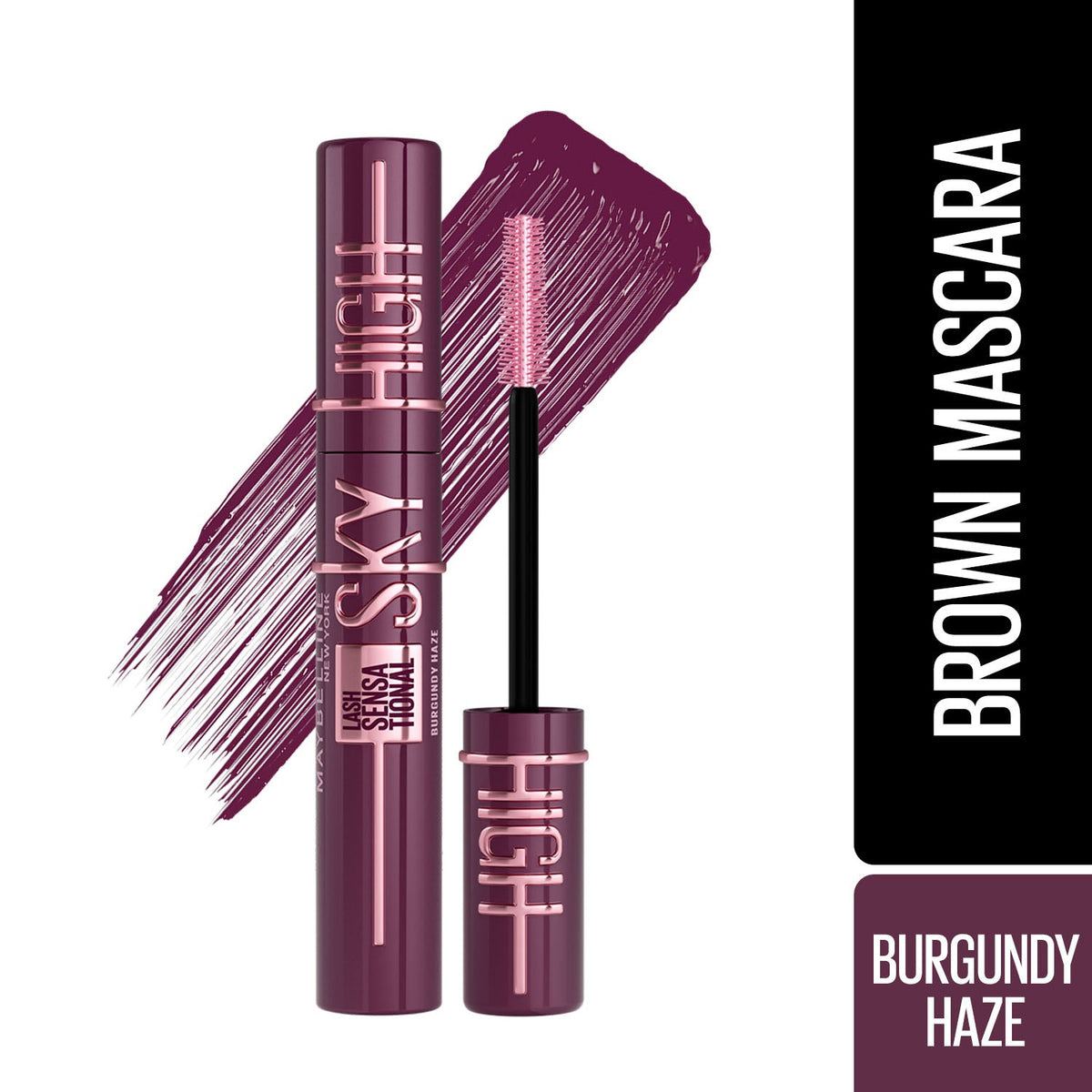 Maybelline New York Sky High Easy Wash Mascara, Burgundy Haze, 7.2ml