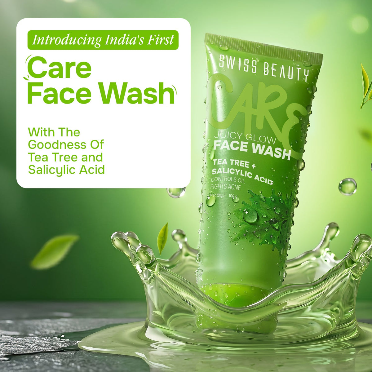 Care Juicy Glow Face Wash  Tea Tree + Salicylic Acid