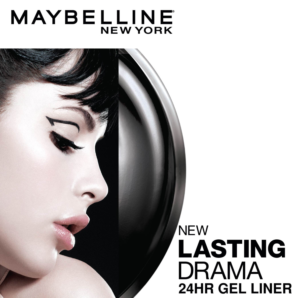 Maybelline New York Lasting Drama Gel Eyeliner ,Blackest Black, 2.5g