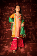 Komal's KDD-01320 | Shocking Pink & Multicolor | Formal 3 Piece Suit | Banarsi Masuri