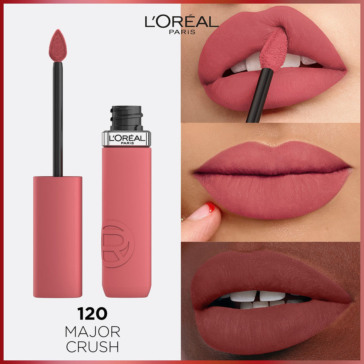 L'Oreal Paris Infallible Matte Resistance Liquid Lipstick, Major Crush 120, 5 ml
