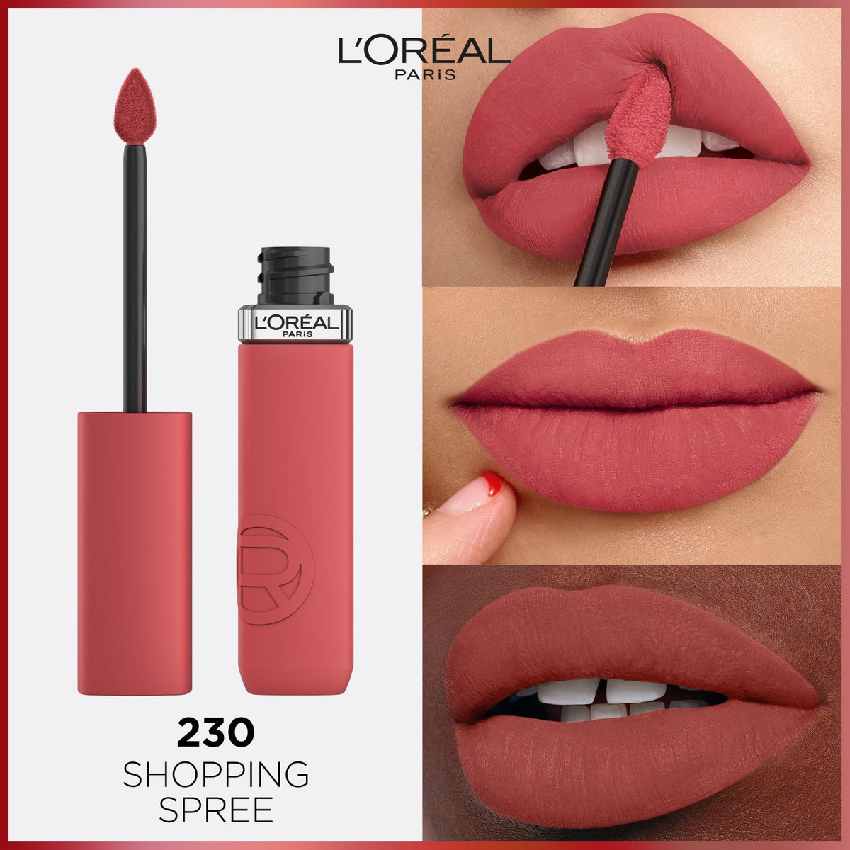 L'Oreal Paris Infallible Matte Resistance Liquid Lipstick, Shopping Spree 230, 5 ml