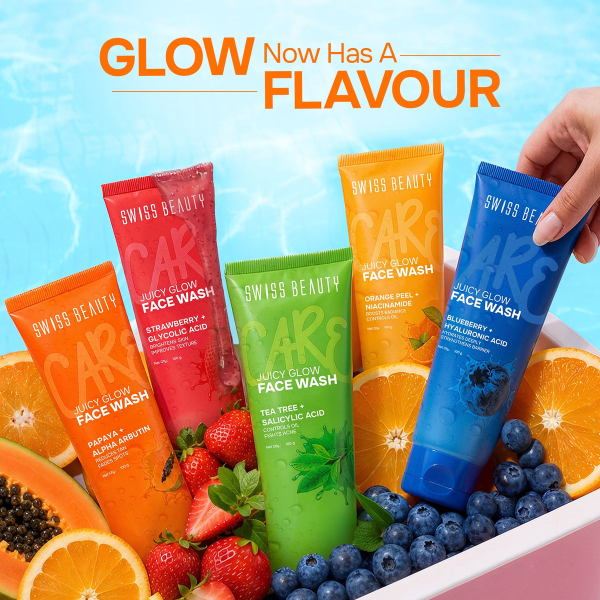 Care Juicy Glow Face Wash  Orange Peel + Niacinamide