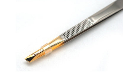Basicare Stainless Steel Gold Precision Ground Slant Tip Tweezer For Women And Men.Tweezer For Ingrown Hair, Plucking Daily B