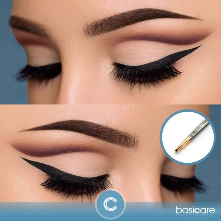Basicare Stainless Steel Gold Precision Ground Slant Tip Tweezer For Women And Men.Tweezer For Ingrown Hair, Plucking Daily B