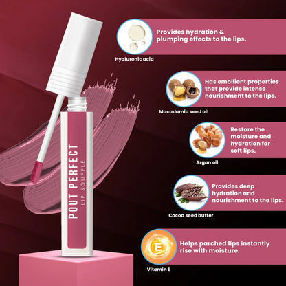 Jaquline USA Pout Perfect Lip Souffle Frosted Petal 02