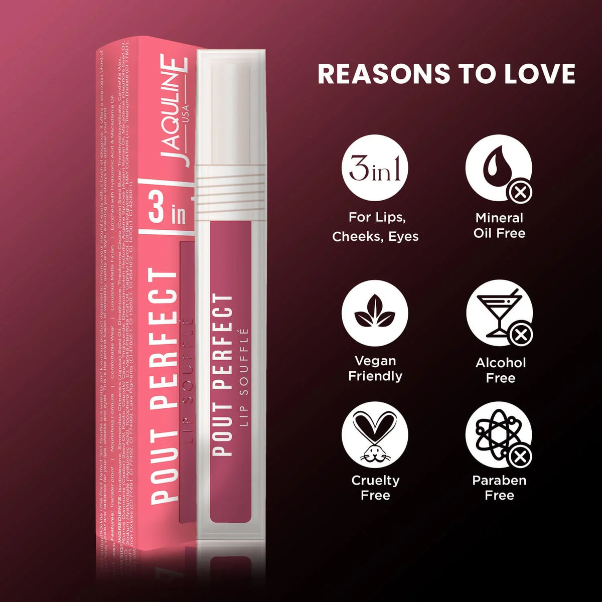 Jaquline USA Pout Perfect Lip Souffle Frosted Petal 02