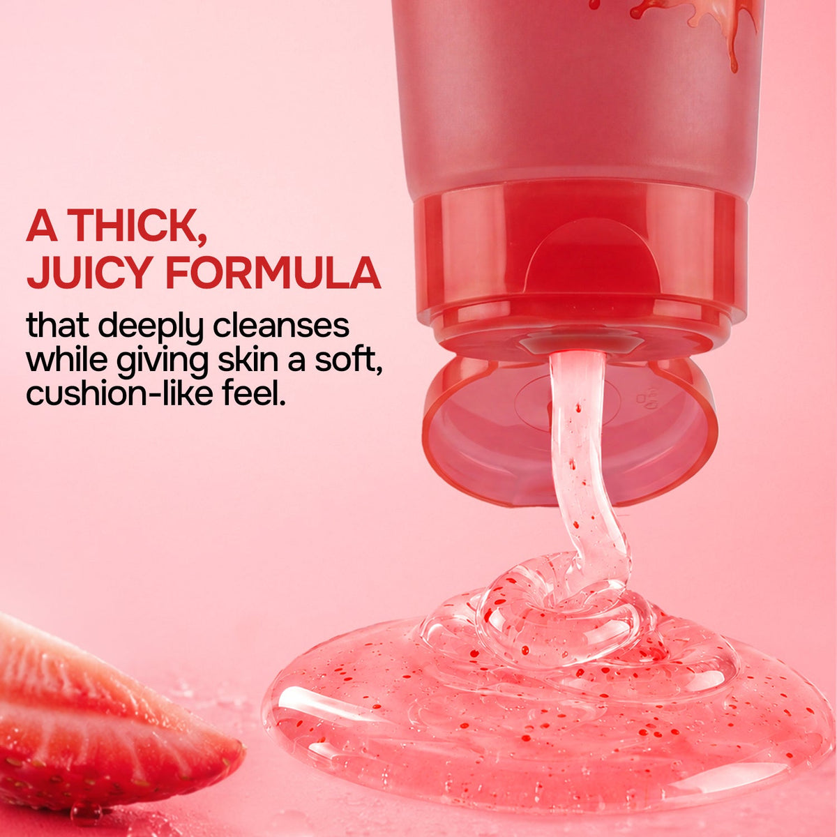 Care Juicy Glow Face Wash  Strawberry + Glycolic Acid