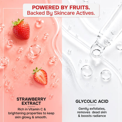 Care Juicy Glow Face Wash  Strawberry + Glycolic Acid