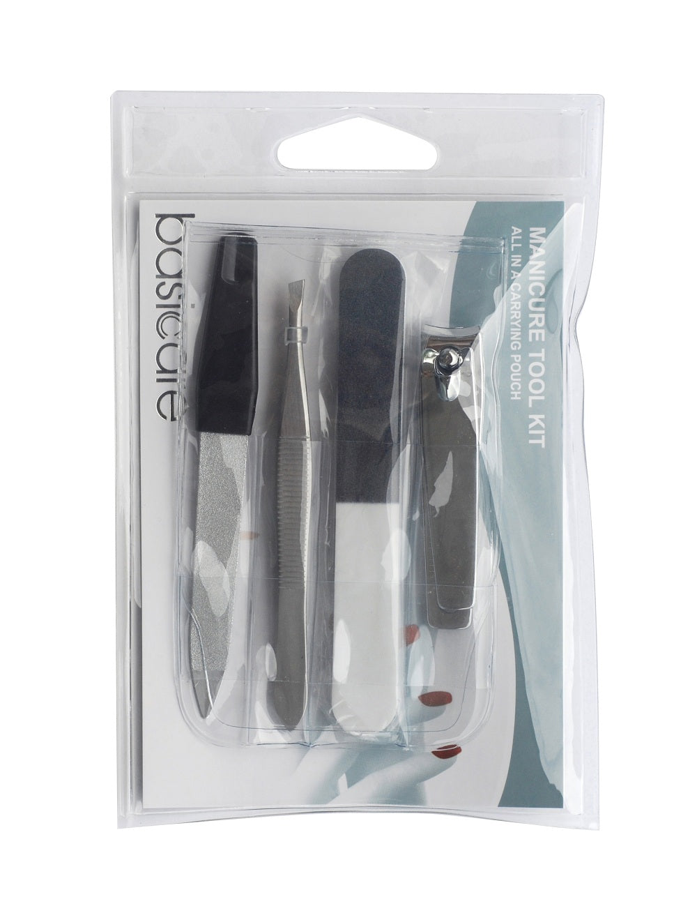 Basicare Manicure Set 4Pcs With Pouch