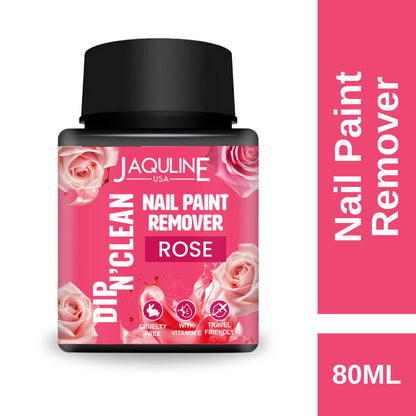 Jaquline USA Dip N' Clean Nail Polish Remover 80ml- Rose