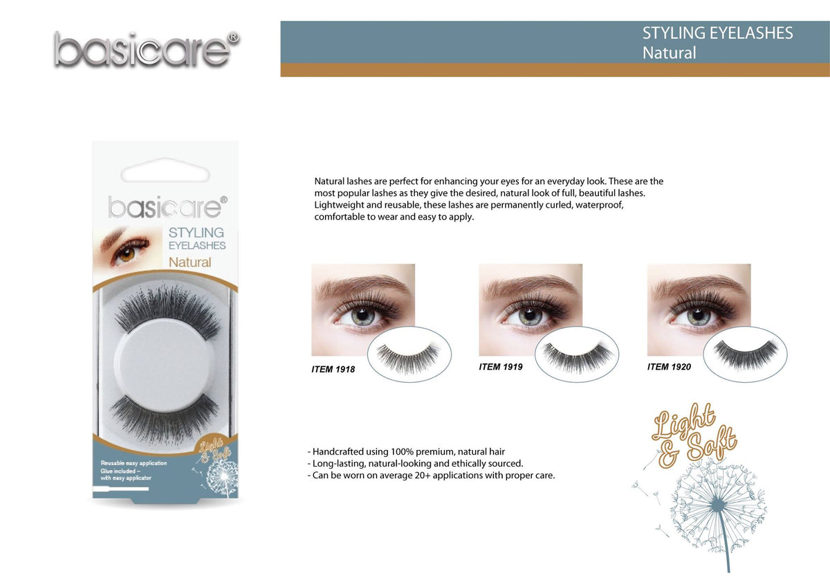 Stying Eyelashes With Latex Glue, Nature Hair