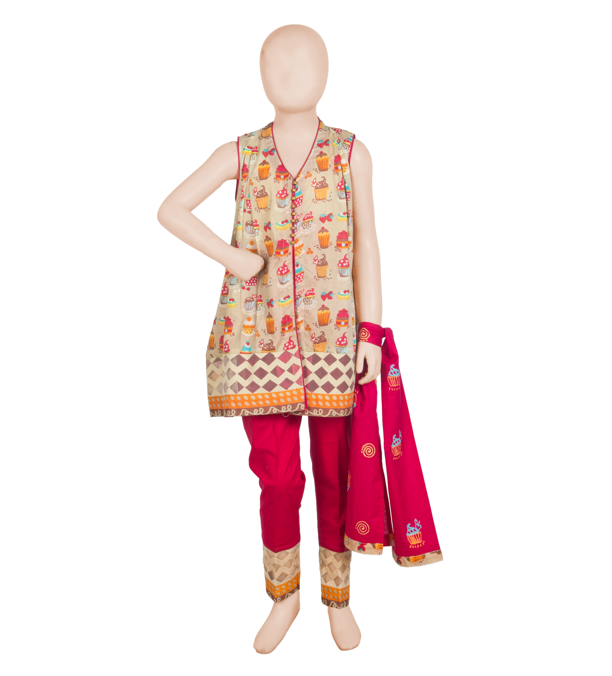 Komal's KAD-00934 Girl's Embroidered 3PC Suit
