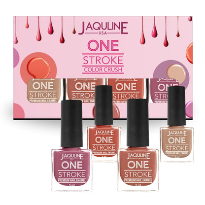 Jaquline USA Color Crush Matte Finish Nail Paint Set Of 4, Long Lasting, Chip Resistant, Highly Pigmented, Quick Dry & Cruelt
