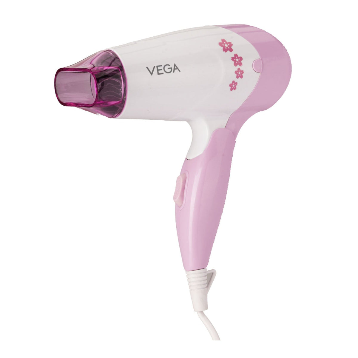 Vega Insta Glam Foldable 1000 Watts Hair Dryer with 2 Heat & Speed Settings, VHDH-20, (Made In India)