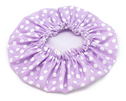 Basicare Purple Shower Cap With White Dots