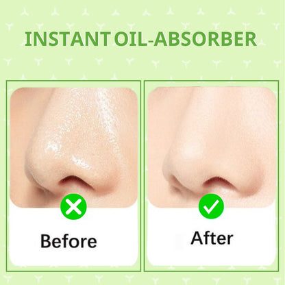 Jaquline USA Green Oil Absorbing Sheets 100N - Instant Oil Control Blotting Paper for Face, Gentle on Skin, Travel Friendly, 