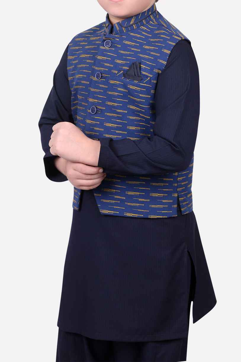 Komal's Boys Kameez Shalwar w/ Waistcoat