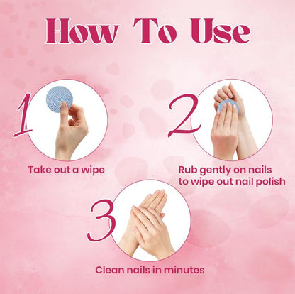 JAQULINE USA Lavender Nail Polish Remover Pads | Acetone-Free Nail Paint Remover Wipes | With Vitamin E, Aloe Vera & Olive Oi