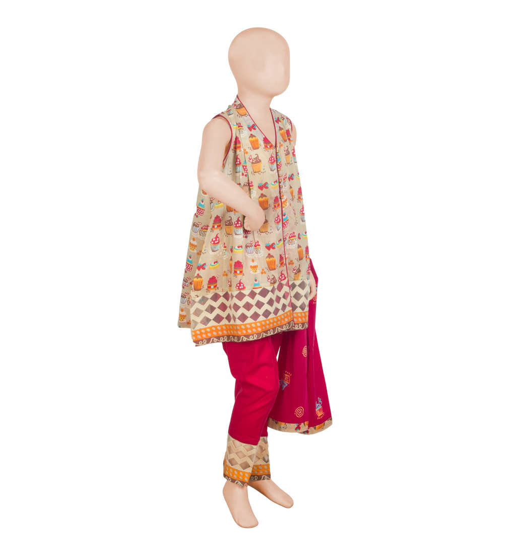 Komal's KAD-00934 Girl's Embroidered 3PC Suit