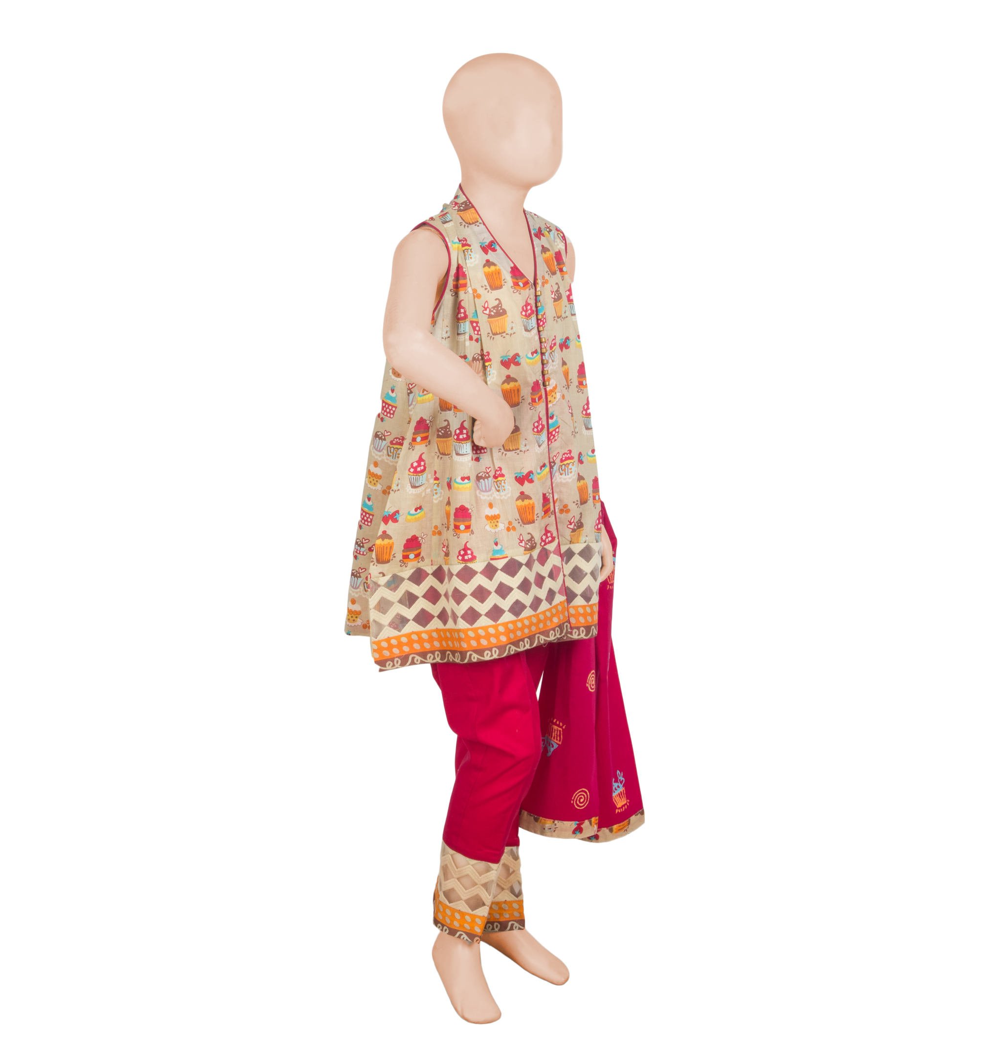 Komal's KAD-00934 Girl's Embroidered 3PC Suit