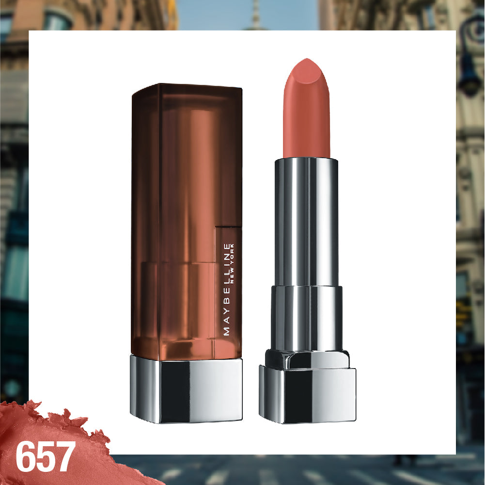 Maybelline New York Color Sensational Creamy Matte Lipstick, 657 Nude Nuance, 3.9g