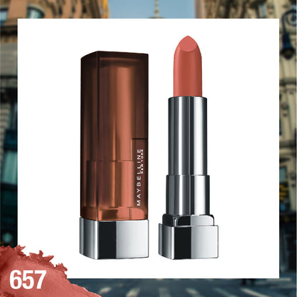 Maybelline New York Color Sensational Creamy Matte Lipstick, 657 Nude Nuance, 3.9g