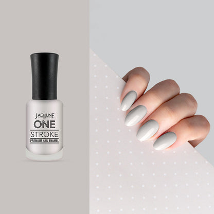 Jaquline USA One Stroke Premium Nail Enamel Silver Sand # J01 8ML