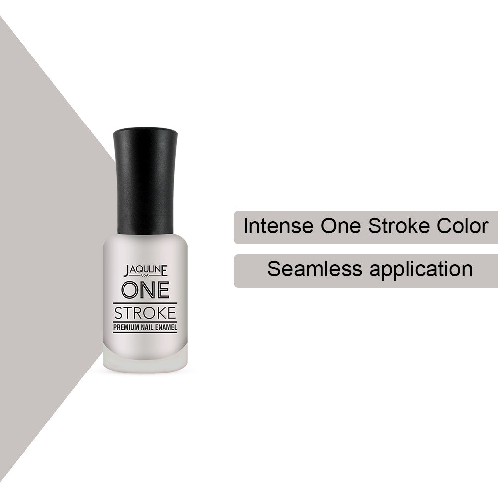 Jaquline USA One Stroke Premium Nail Enamel Silver Sand # J01 8ML