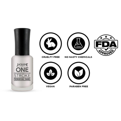 Jaquline USA One Stroke Premium Nail Enamel Silver Sand # J01 8ML