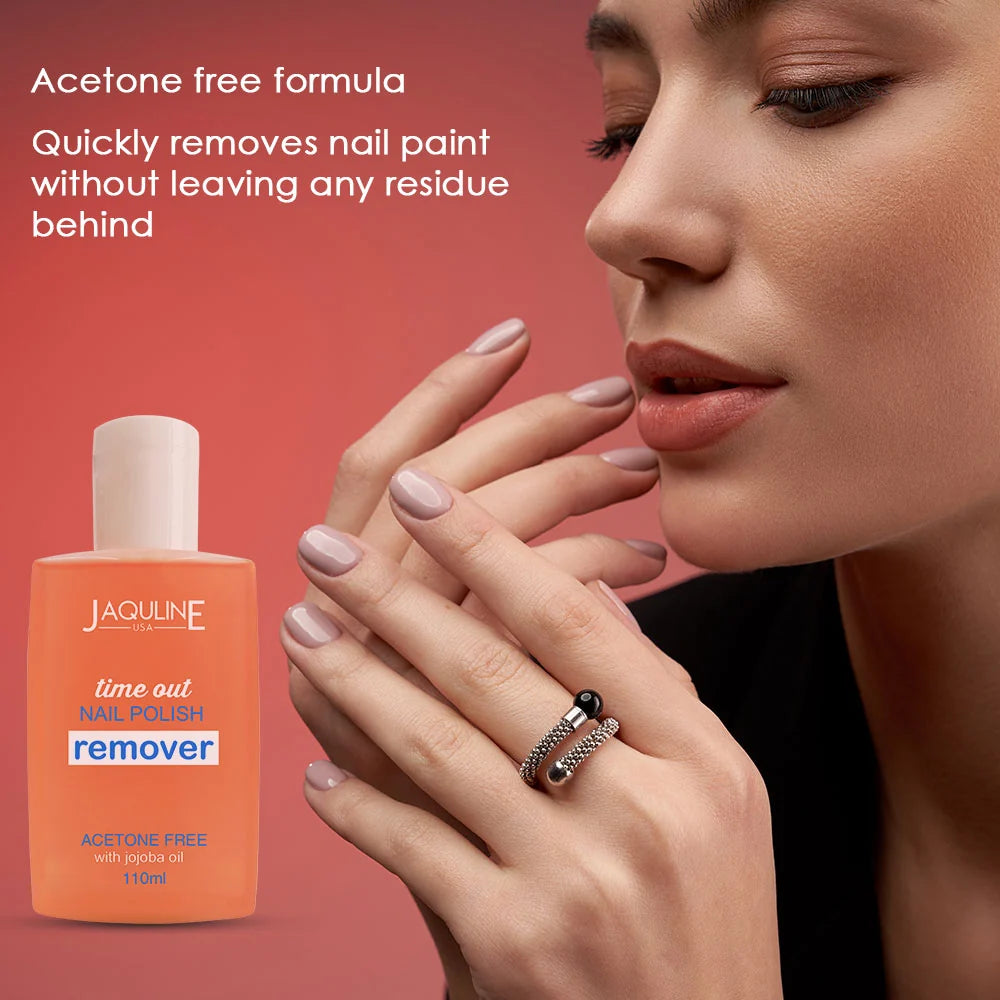 Jaquline USA Nail Polish(Sinless+Angelic) & Nail Polish remover Combo