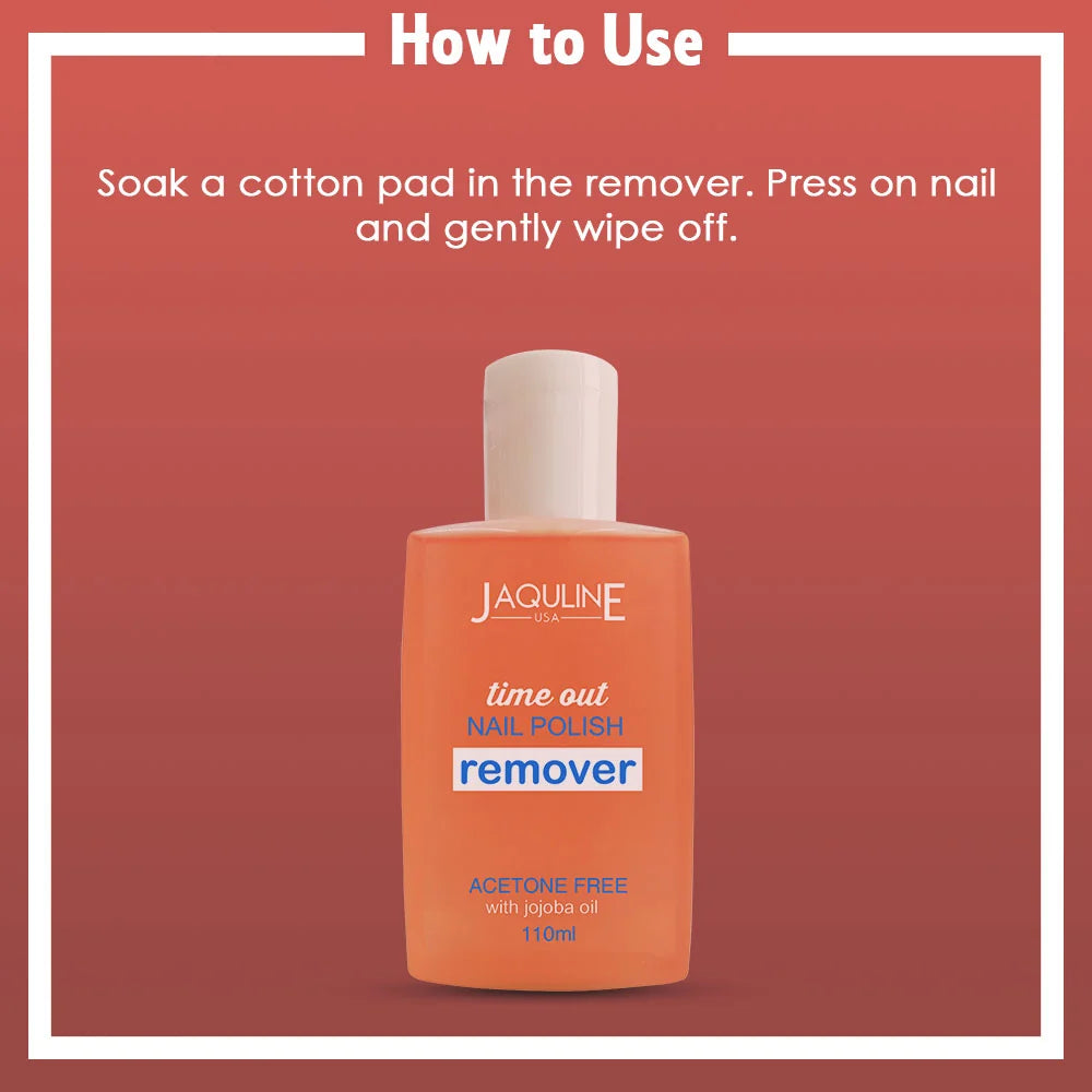 Jaquline USA Nail Polish(Sinless+Angelic) & Nail Polish remover Combo