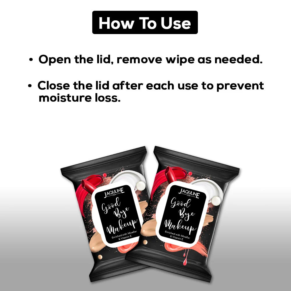 Jaquline USA Goodbye Makeup Remover Wipes 30