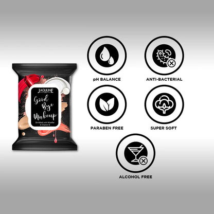Jaquline USA Goodbye Makeup Remover Wipes 30