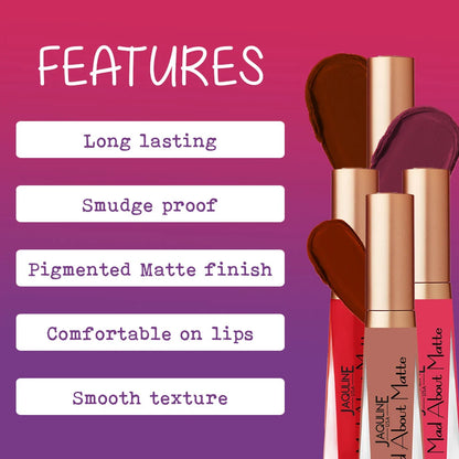 Jaquline USA Mad About Matte Liquid Lipstick Hot Chocolate 6.5ml
