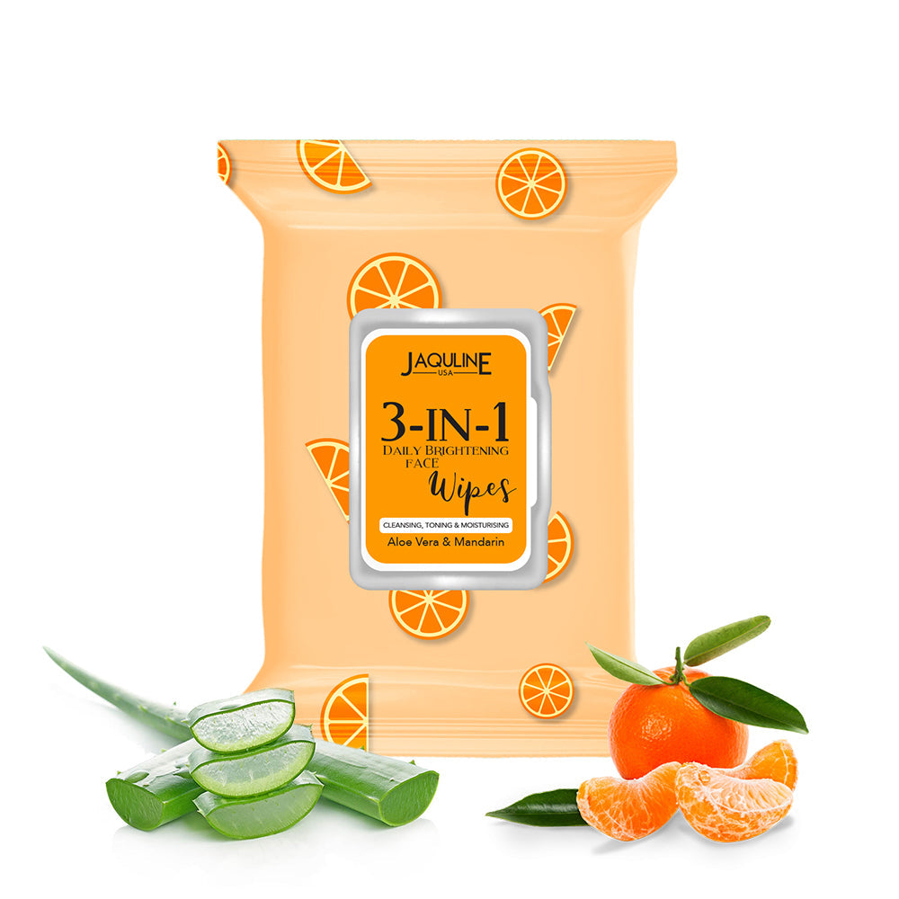 Jaquline USA Daily Skin Brightening Wipes-3 in1