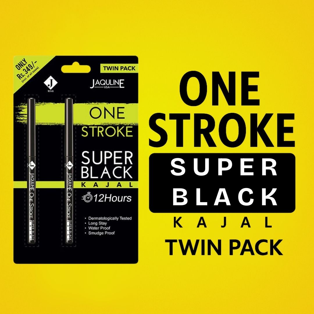 One Stroke Super Black Kajal Twin Pack(0.30g+0.30g)