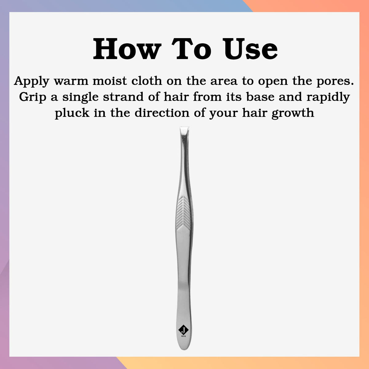 Jaquline USA Flat tip tweezers