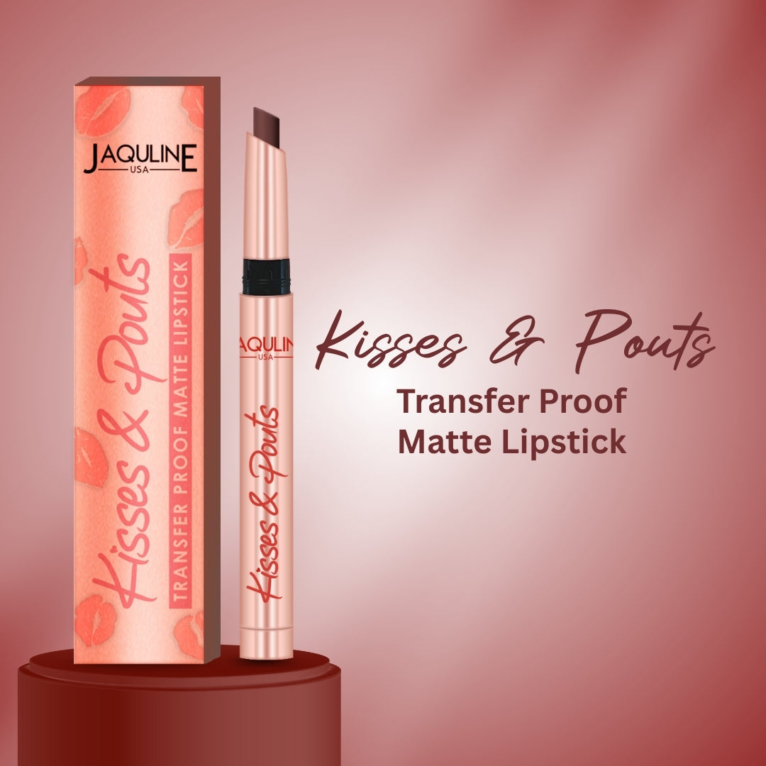 Jaquline USA Kisses & Pouts Matte Lipstick 1.4gm Lip locked 10 (1.4gm)