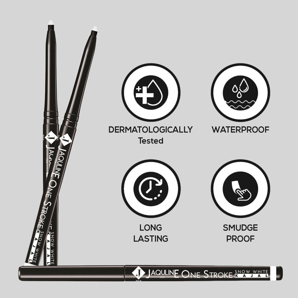 Jquline USA Twin Pack Black Kajal & Snow white Kajal Combo