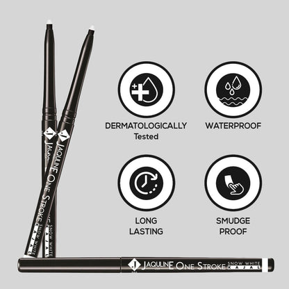 Jquline USA Twin Pack Black Kajal & Snow white Kajal Combo